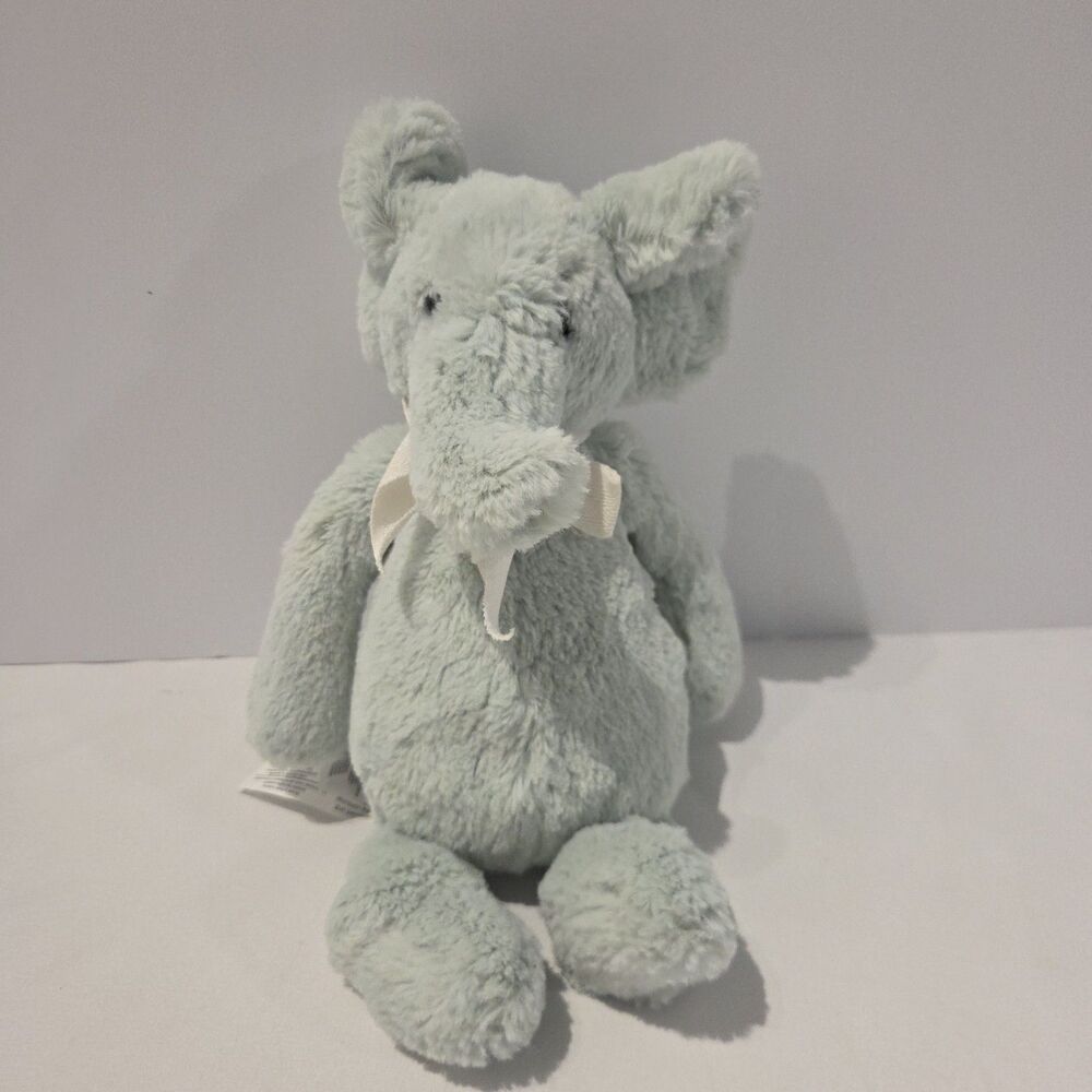 Snug Light Blue Green Elephant Plush Soft Toy Stuffed Animal Snuggler Lovey 12"